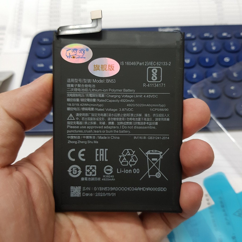 Pin xiaomi chính hãng Lehehe dành cho redmi note9,k30,k30pro