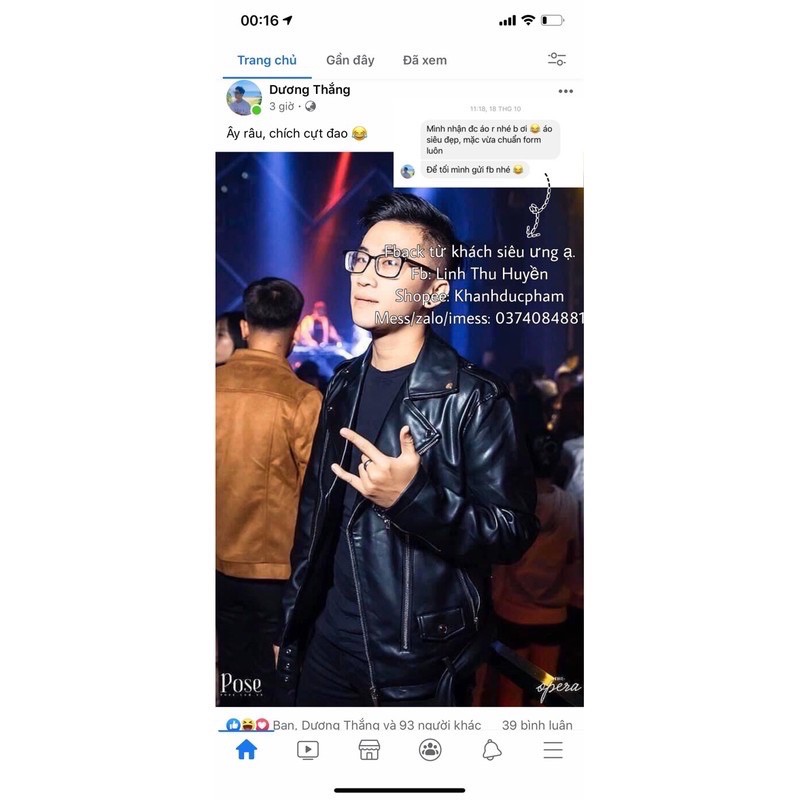 Áo khoác da nam ZARA MAN, áo LEATHER JACKET Nam