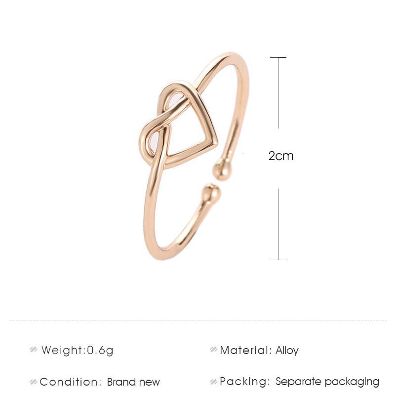 Nhẫn mặt hình trái tim thời trang Hàn Quốc