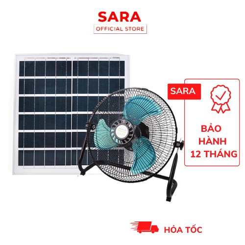 Quạt tích điện năng lượng mặt trời dạng nằm 12 chế độ, sử dụng lên tới 12 tiếng