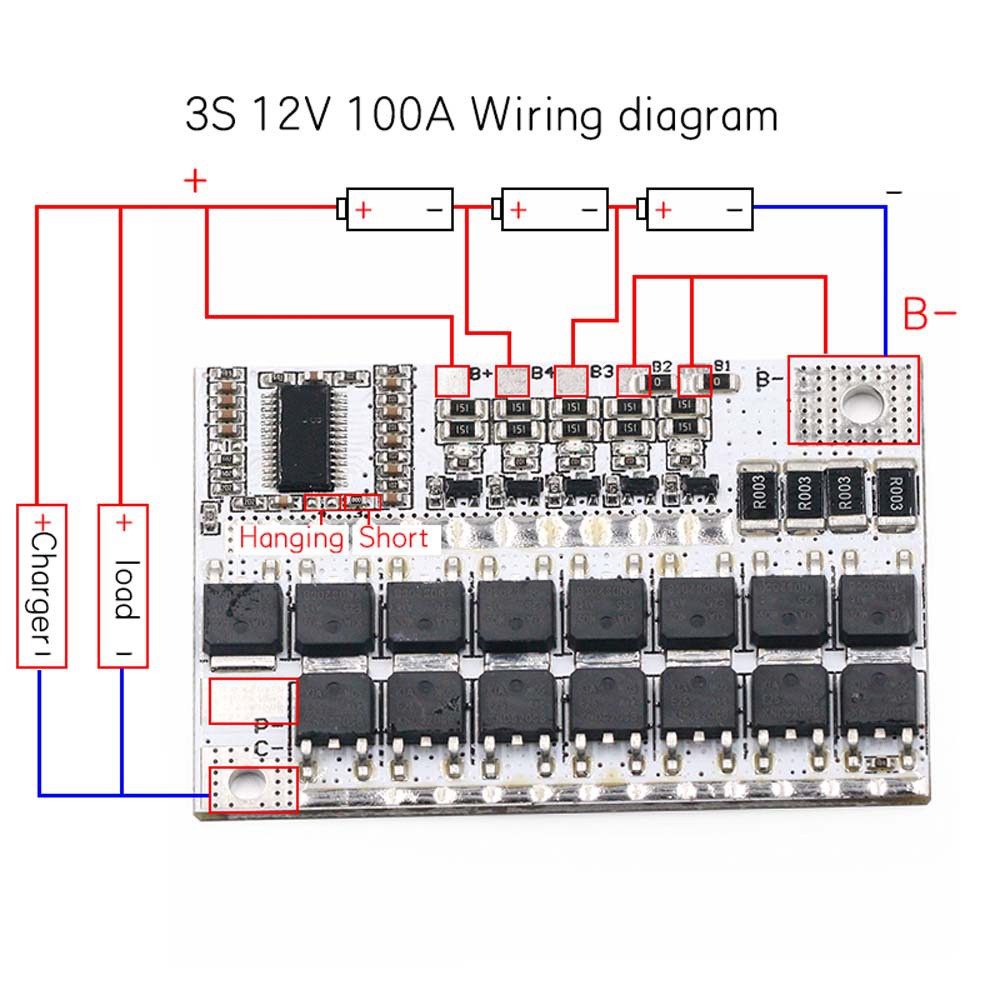 Bảng Mạch Bảo Vệ Pin Lithium 3s 4s 5s 12v 16.8v 21v Malcolm Bms Ternary Li-Ion