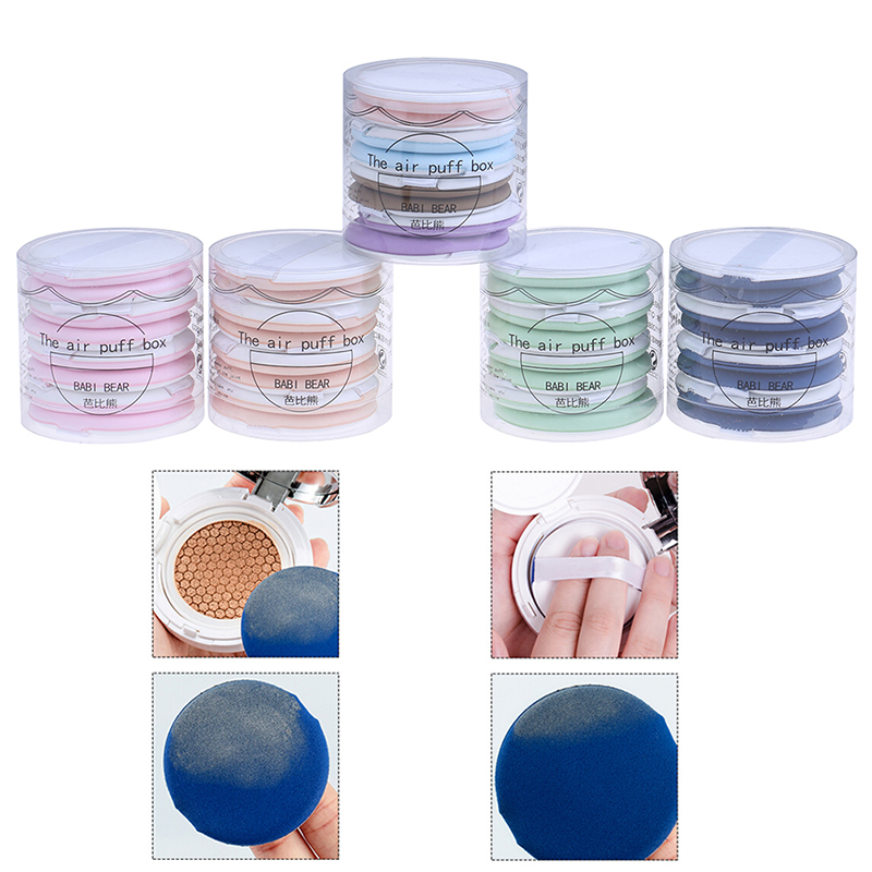 Protectionuhigh 8Pcs/Set Round Shaped Makeup Air Cushion Sponge Puff Dry Wet Dual Use Concealer JKL