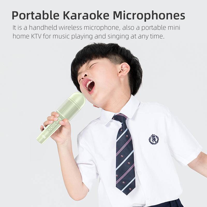 Micro Hát Karaoke Soaiy MC8 Không Dây BT5.0 2 Trong 1 Cầm Tay Kết Nối Bluetooth Thẻ Âm Thanh