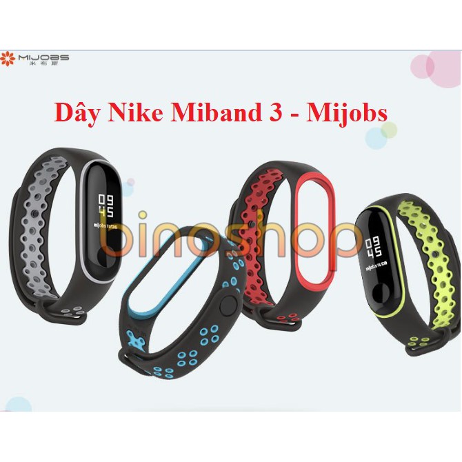 Dây đeo thay thế Miband 3 thể thao chính hãng Mijobs (dây Nike)