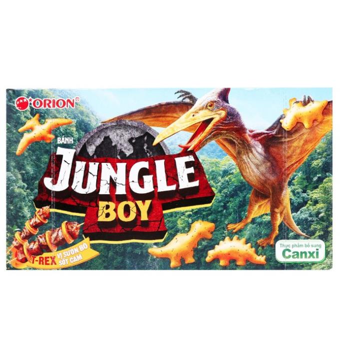 Bánh Khủng Long Jungle Boy Sườn Bò Sốt Cam Hộp 35g