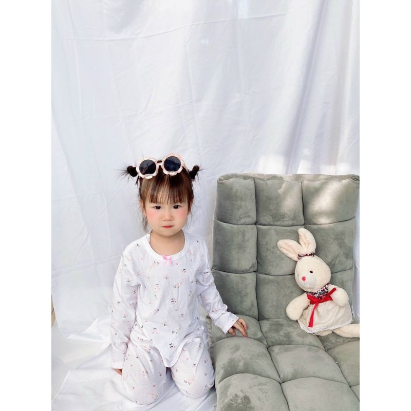 SET 3 BỘ HOA COTTON DÀI TAY CHO BÉ GÁI
