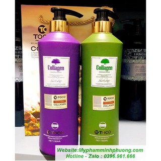 CẶP DẦU GỘI XẢ COLLAGEN TOCO ITALIA