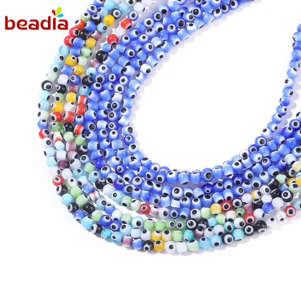 BEADIA Hạt Kính Tròn Lấp Lánh Chuyên Dụng Làm Đồ Trang Sức DIY