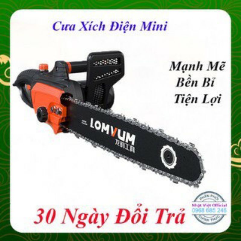 Máy cưa gỗ chạy điện lomvum.máy cưa xích tra dầu tự động-