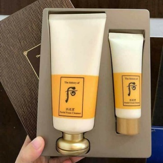 Set sữa rửa mặt whoo vàng 160ml tặng tuýp  tẩy trang 40ml