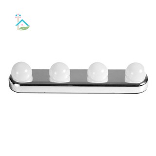 NU 4 Bulb LED Makeup Mirror Light Suction Cup Installation Dressing Table Vanity Light Wall Lamp .vn