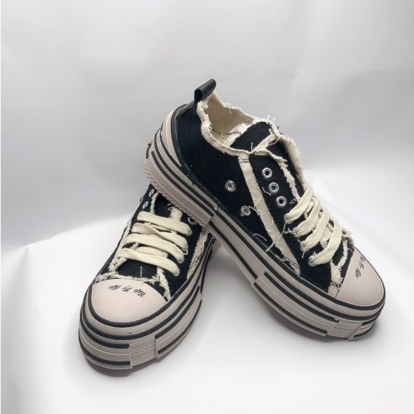 [Hot trend] Giày sneaker style rách cao 3,5-4cm HOT NHẤT 2020 giày xvessel đế gỗ