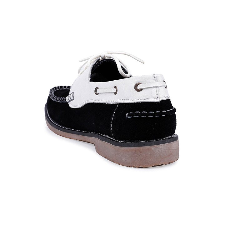 Giày nam Huy Hoàng màu trắng phối đen-HP7166