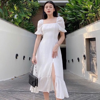 Đầm maxi trắng ❤️FREESHIP❤️ Đầm nữ đẹp tiểu thư