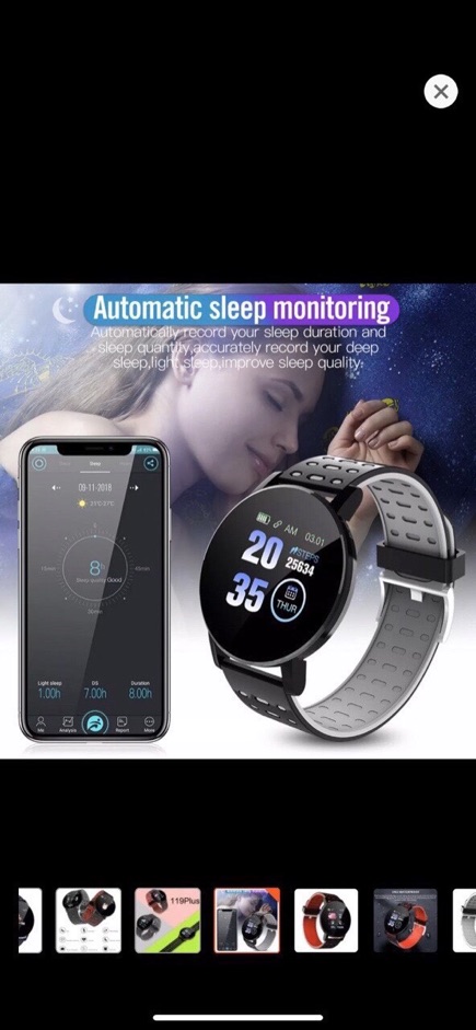 đồng hồ thông mình smartwatch có đo nhịp Tim, Không Thấm Nước Theo Dõi Giấc Ngủ Pedometer Vòng Đeo Tay Thông Minh, new