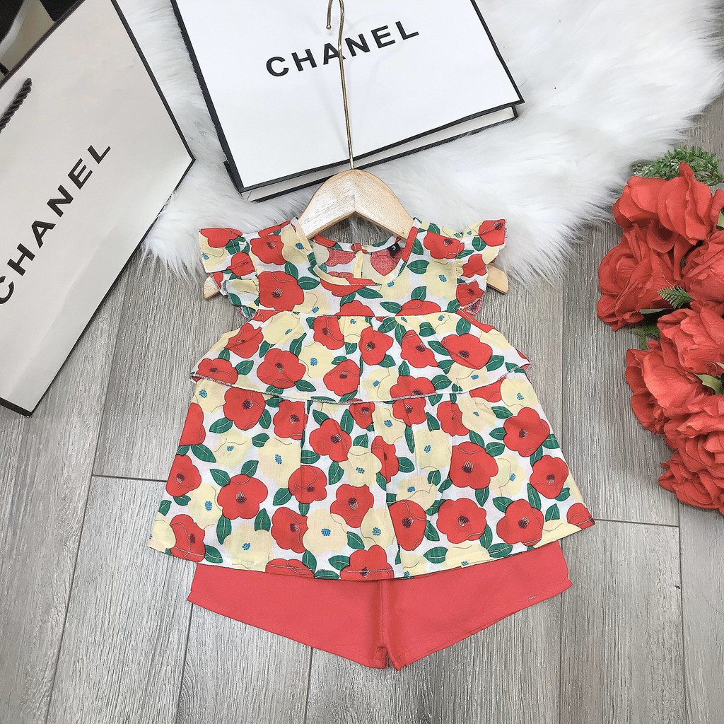 Bộ đũi lụa cánh tiên xinh xắn, mát mẻ ngày hè cho bé gái - BDL