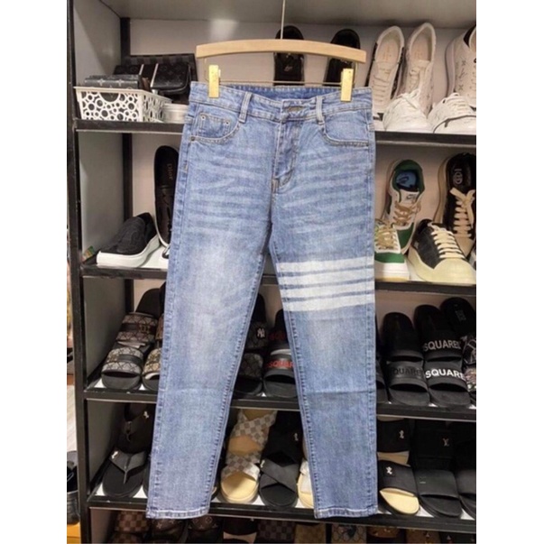 Quần Jean nam cao cấp Thom Brown, quần bò kẻ sọc hottrend, giá siêu cấp rẻ hàng loại 1