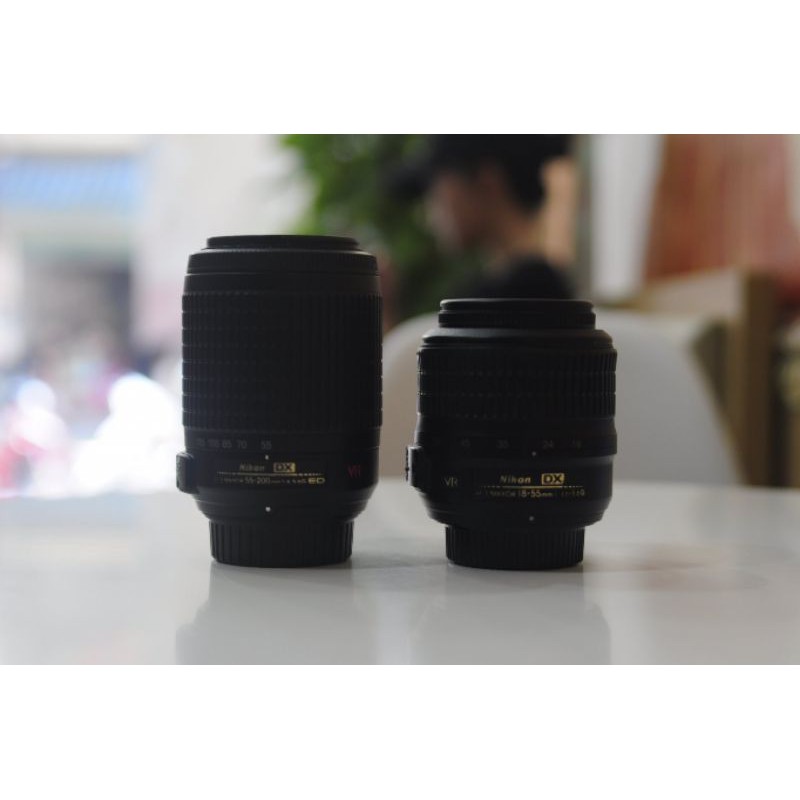 ống kính Nikon 55-200 VR, 18-55 VR
