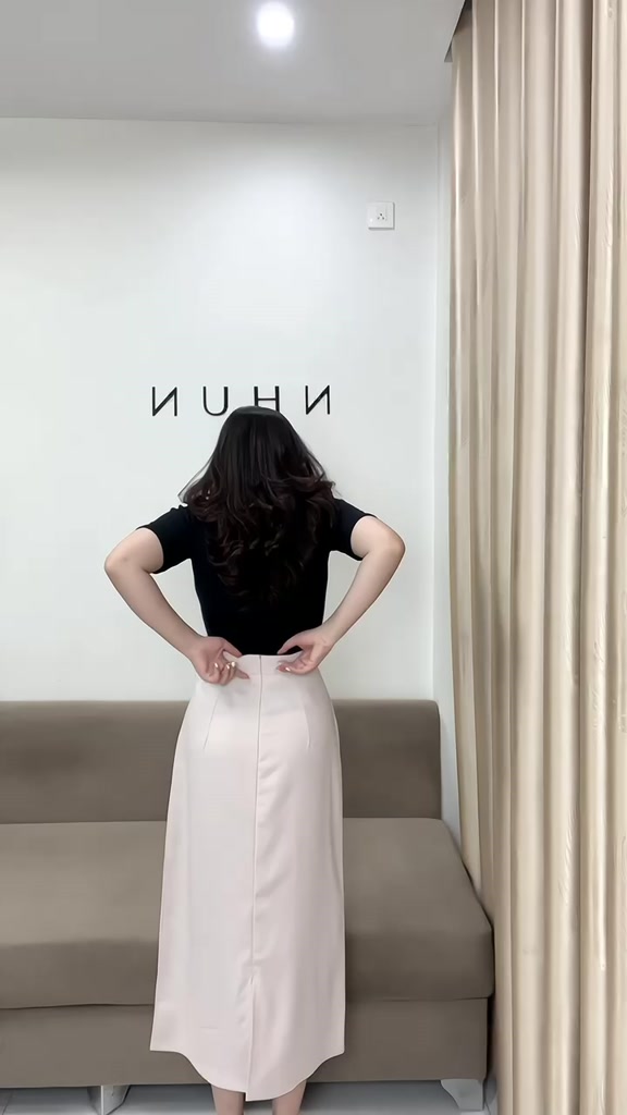 Chân váy bút chì NhunFashion Chân váy Midi dài dáng suông xẻ tà sau đơn giản cá tính phong cách sang trọng N118 | BigBuy360 - bigbuy360.vn