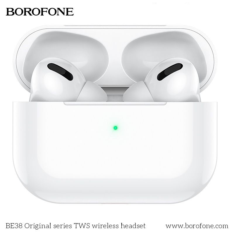 Tai nghe đôi Bluetooth True Wireless Borofone BE38 Original series V5.0 - Hỗ trợ sạc không dây (Trắng) - Phụ Kiện 1986