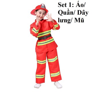   Giao Hỏa Tốc  Trang Phục Hóa Trang Lính Cứu Hỏa Cho Bé Bộ Đồ Hóa Trang Lính Cứu Hỏa Cho Trẻ Em và Người Lớn 