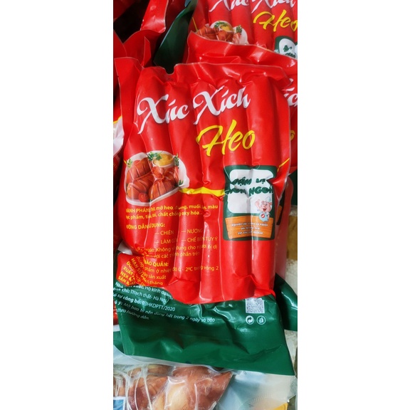 Xúc xích túi 500gram,gồm 10 cây, giao hoả tốc HCM 1 giờ.