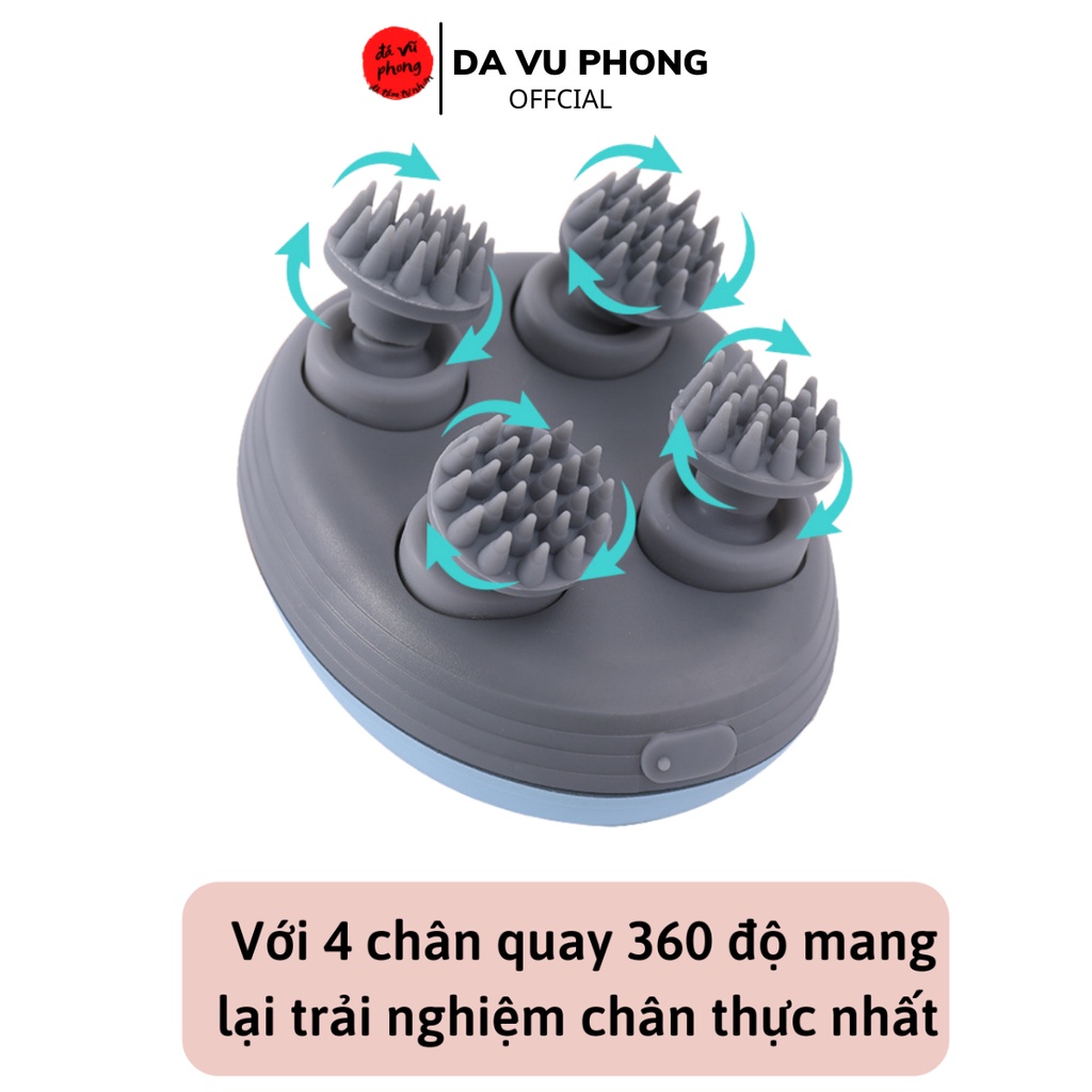 Máy Massage Đầu Mini,Máy Mát Xa Cổ Vai Gáy Giảm Căng Thẳng Giúp Ngủ Ngon Giấc