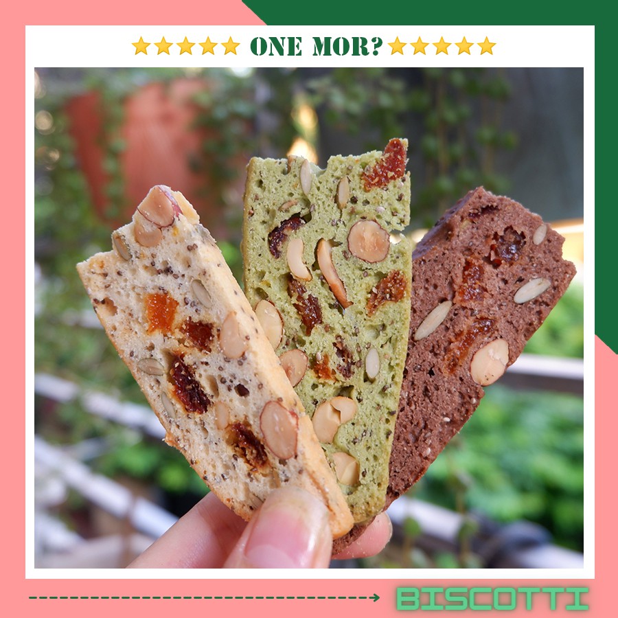 Bánh Biscotti ăn kiêng bánh nguyên cám dành cho người ăn kiêng giảm cân, tiểu đường, eatclean, mẹ bầu | OneMor