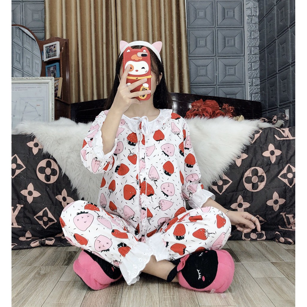 Đồ Bộ Nữ 💞 FREESHIP 💞 Giảm 10k Khi Nhập [ Pijama Nữ ] Đồ Bộ Nữ Mặc Nhà Kate Thái Tiều Thơ