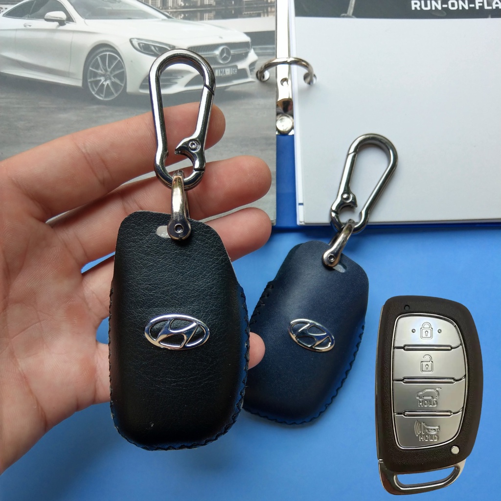 Bao da chìa khóa Creta,bọc chìa khóa hyundai Creta (HB4 Móc D Không Dây)