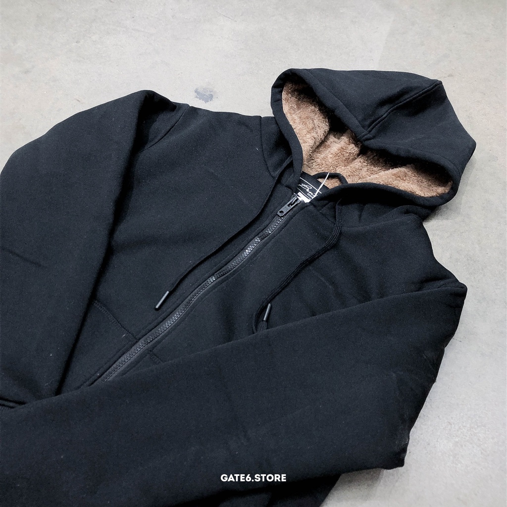 Áo Khoác Nỉ Nam BT có mũ, hoodie kéo khóa Unisex lót lông 2 lớp siêu ấm kiểu Hàn Quốc GATE6 - 4738