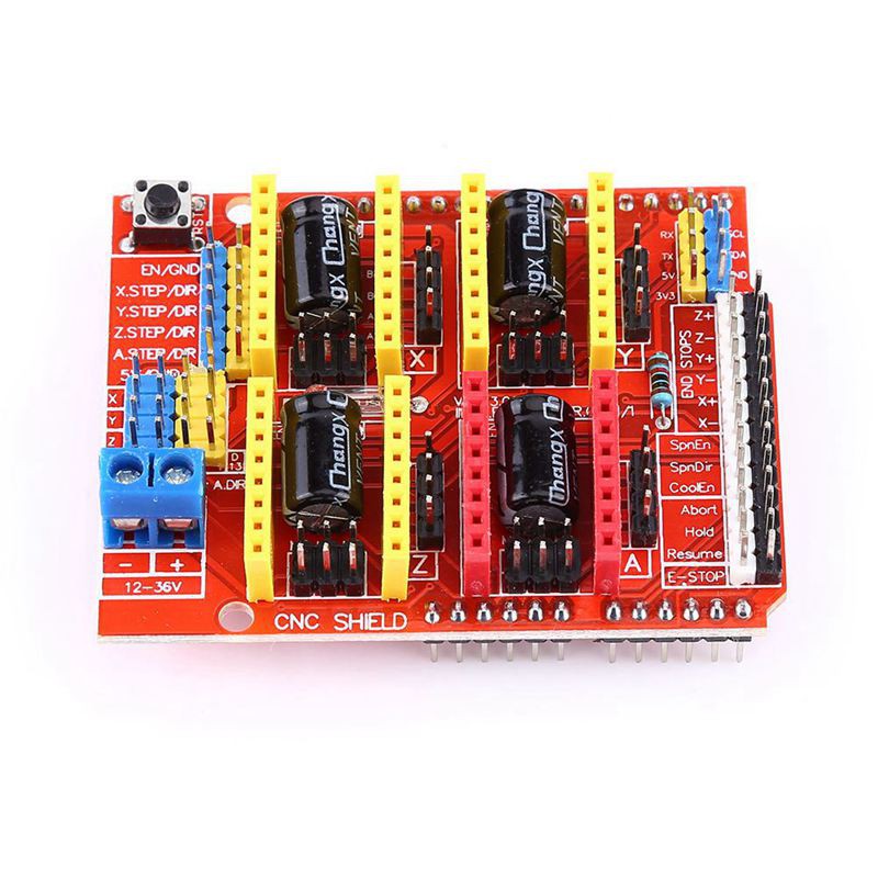 CNC Shield Board for UNO R3 + 4Pcs A4988 Stepper Motor Driver For Arduino 3D Printer