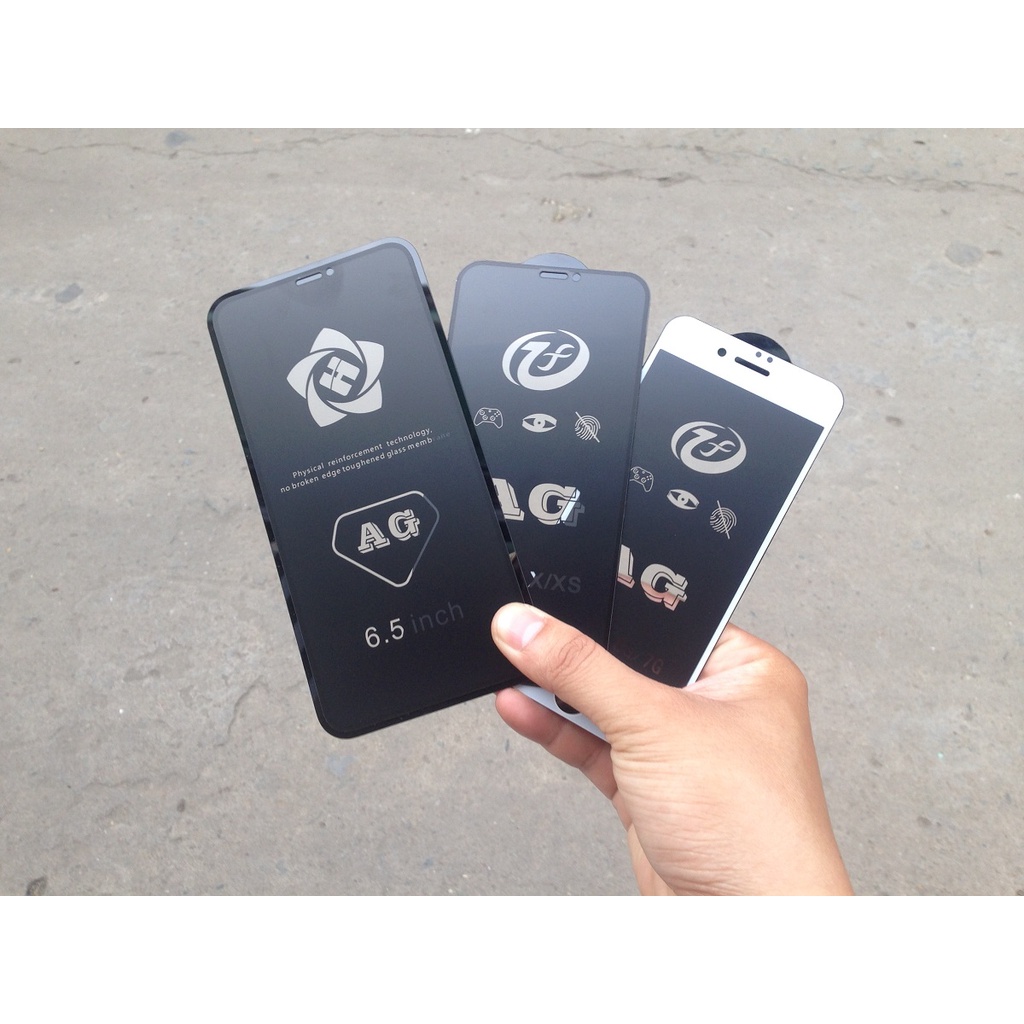 Kính FULL MÀN CHỐNG VÂN TAY 100% cho iPHONE đủ mã 6 -> 13 PROMAX