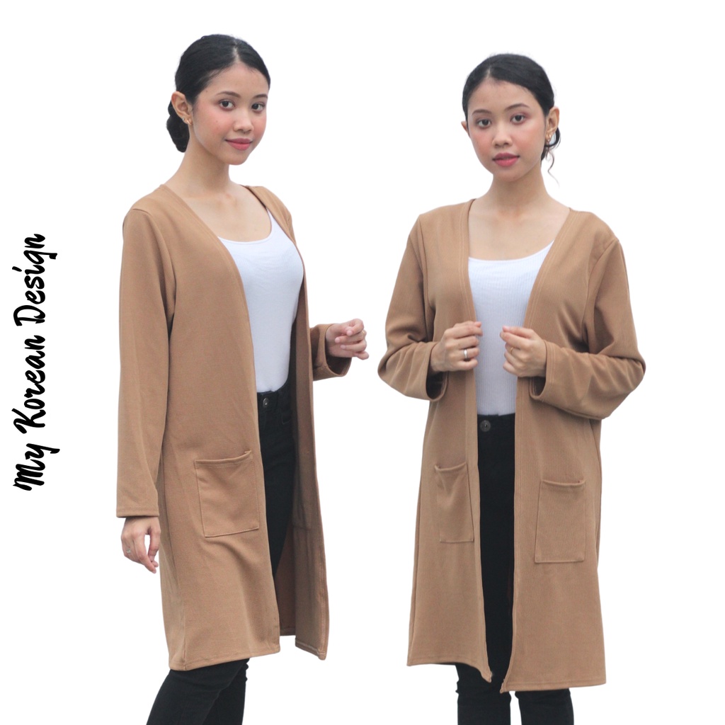 Ready Stock Women Cardigan Korean Style Fashion Casual Long Sleeve Outerwear Cardigan Panjang [My Korean Design]