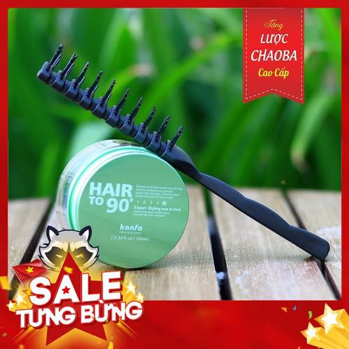 Sáp vuốt tóc Hair To 90 Xanh Kanfa 100ml + Tặng lược tạo kiểu Chaoba cao cấp