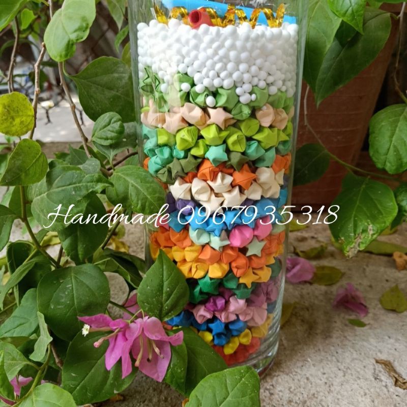 Lọ thuỷ tinh to nắp gỗ đựng sao