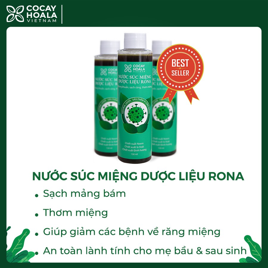 Nước súc miệng dược liệu Rona Cocayhoala (150ml)