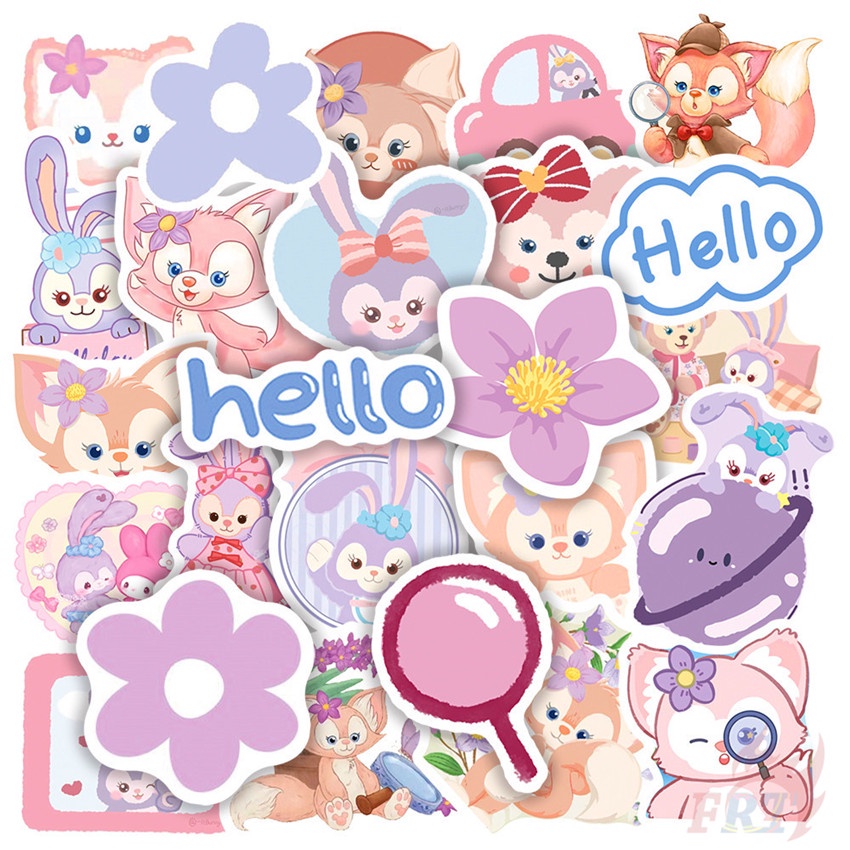 Set 50 miếng dán trang trí in hình hoạt hình Disney dễ thương 01 DIY