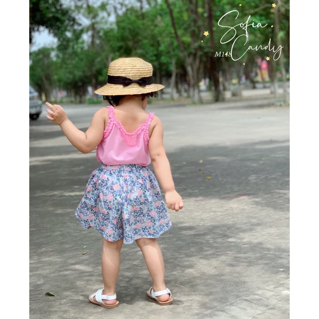 Set 2c quần giả váy cotton Sofia