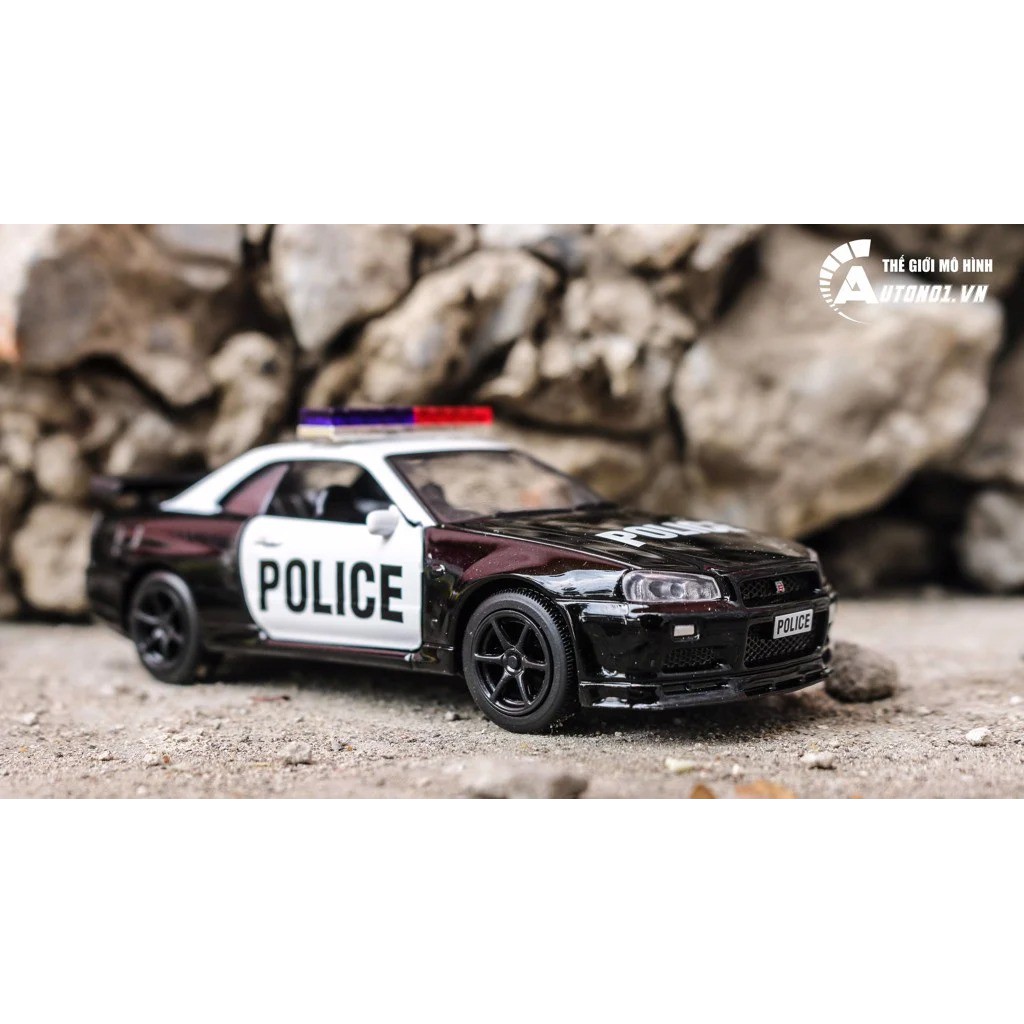 MÔ HÌNH XE NISSAN POLICE GT R34 1:36 JACKIEKIM 7382