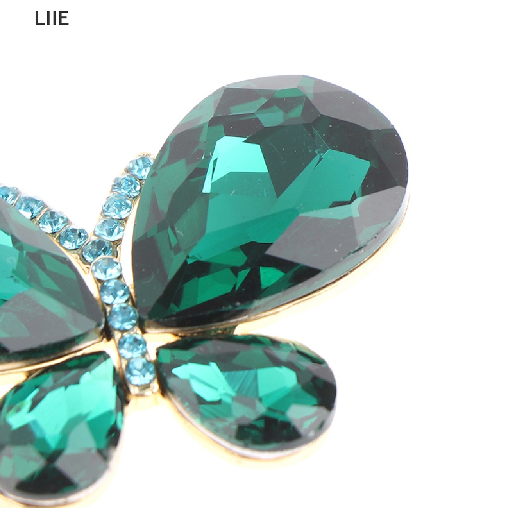 Ghim Cài Áo Hình Bướm Đính Đá Pha Lê Thời Trang Cho Nữ