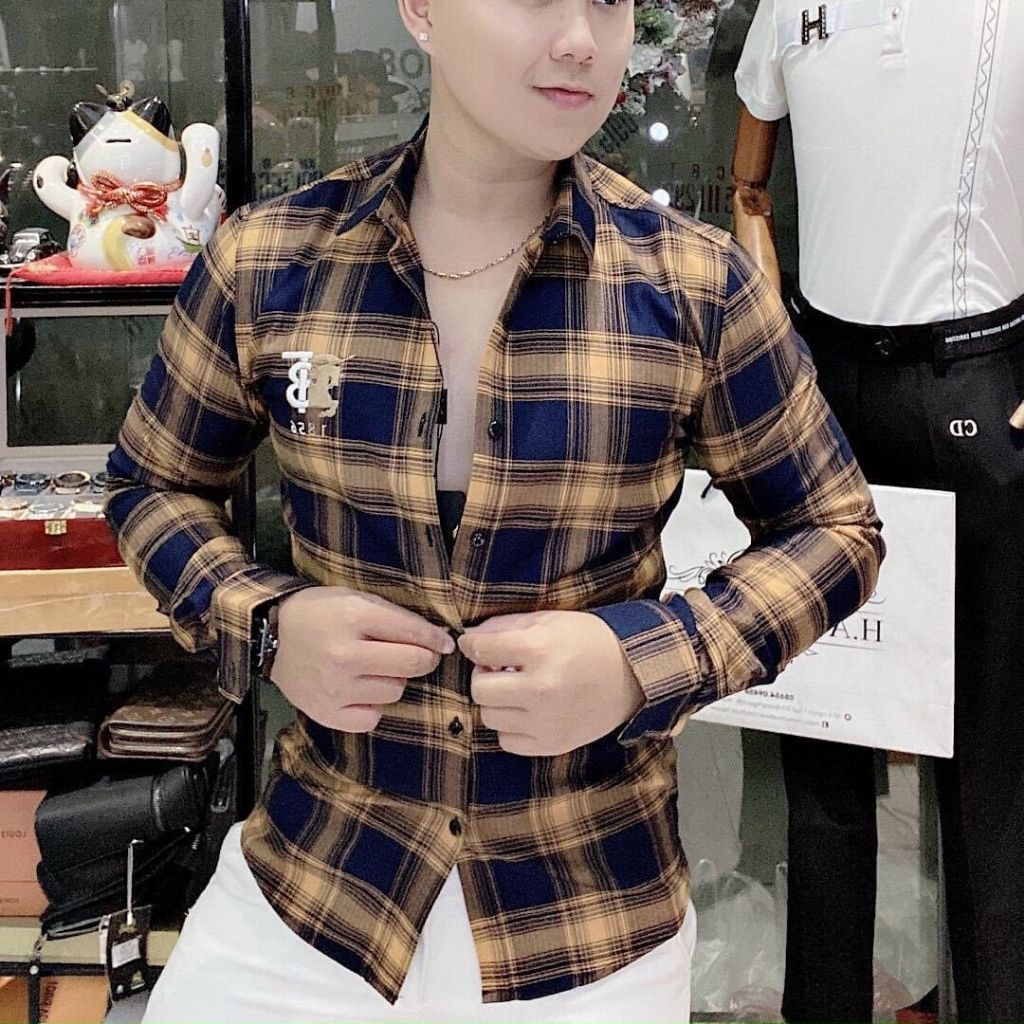 Áo Sơ Mi Nam Sọc Caro Vuông DTXM1990 Mặc Công Sở Đi Chơi Đều Đẹp (hình Thật) .shop.one | BigBuy360 - bigbuy360.vn