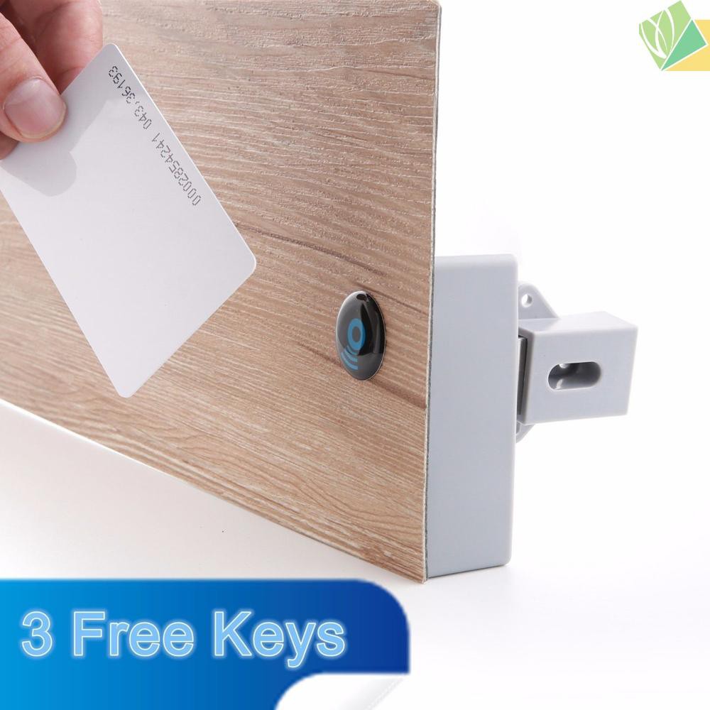 Khóa ngăn kéo tủ thông minh cảm biến thẻ RFID kỹ thuật số DIY không cần khoan lỗ tiện lợi