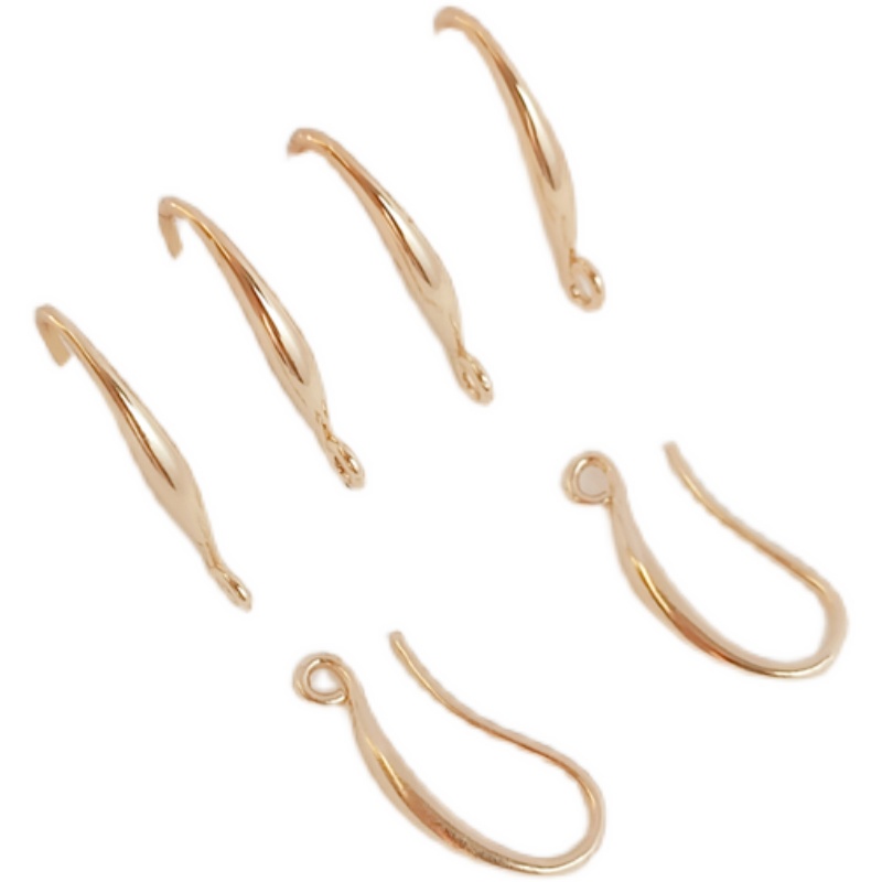 Khuyên Tai Móc diy Bán Nguyệt Mạ Vàng 14K Bóng Bán Nguyệt diy