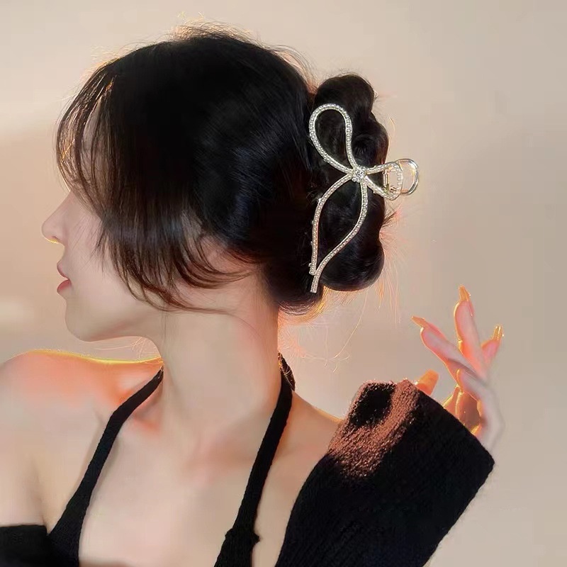 Kẹp Tóc Hình Nơ Đơn Giản Thời Trang Cao Cấp Sang Trọng Cho Nữ