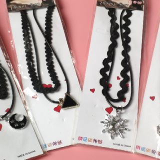 Vòng cổ choker tattoo đôi