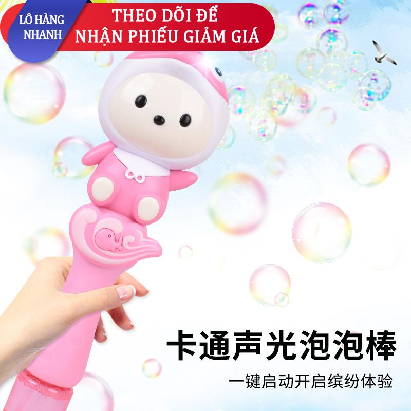 ∈✓™Children’s Electric Bubble Stick có sạc USB Máy tạo bong bóng tự động Douyin với cùng một phong cách của người nổi ti