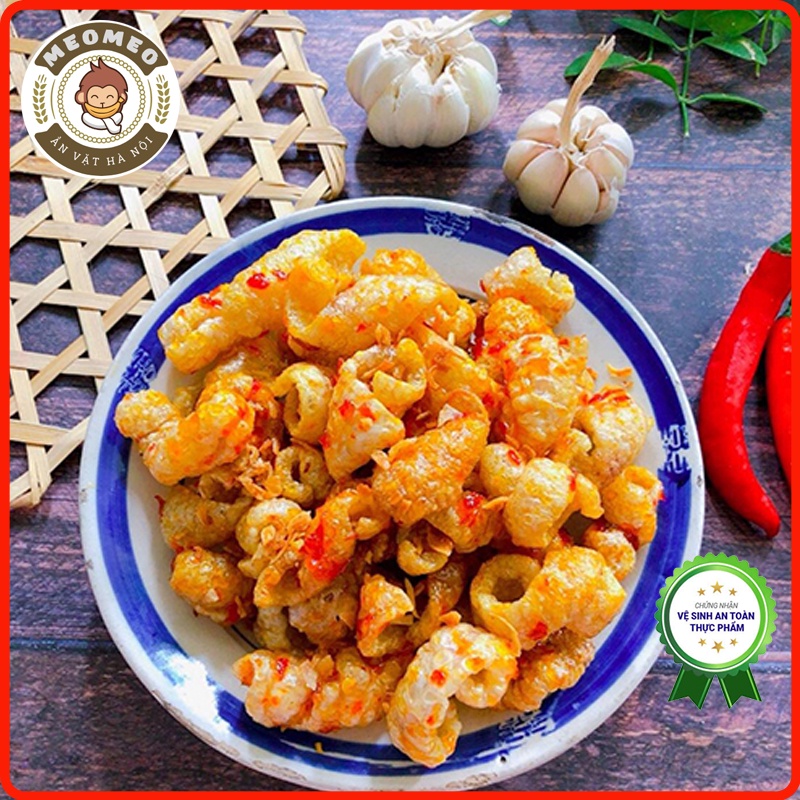 Da heo tỏi ớt 160g MEOMEO đồ ăn vặt Hà Nội vừa ngon vừa rẻ, tốt cho sức khỏe, ít béo | BigBuy360 - bigbuy360.vn