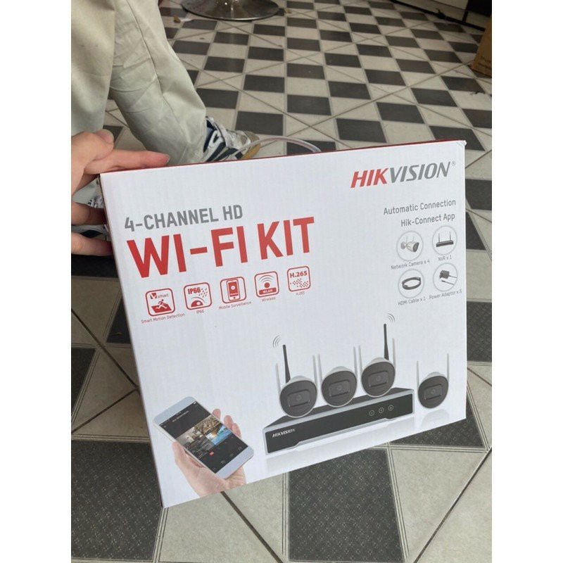 [Mã BMBAU300 giảm 10% đơn 499K] Bộ kit ip Wifi Hikvision NK42W0H - Bộ kit camera wifi Hikvision NK42W0H