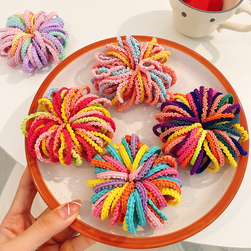 Set 50 Dây Buộc Tóc Co Giãn Cho Bé Gái